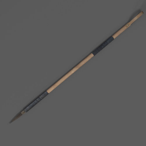 Medieval Spear 3D model Free low-poly 3D model