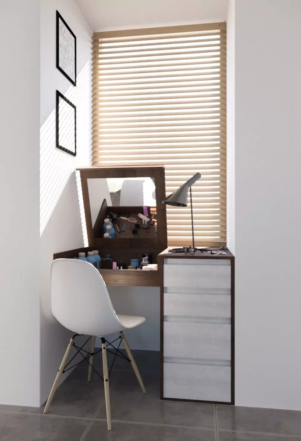 Bedroom vanity furniture  3D model_0