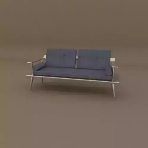 Sofa Armchair Low-poly 3D model