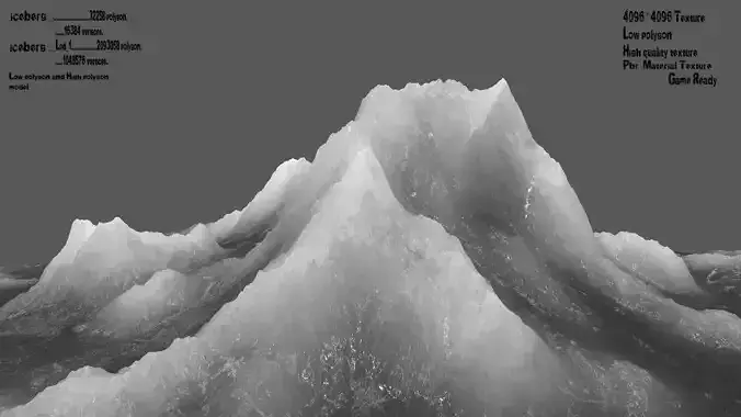 ice 2 mountain with snow