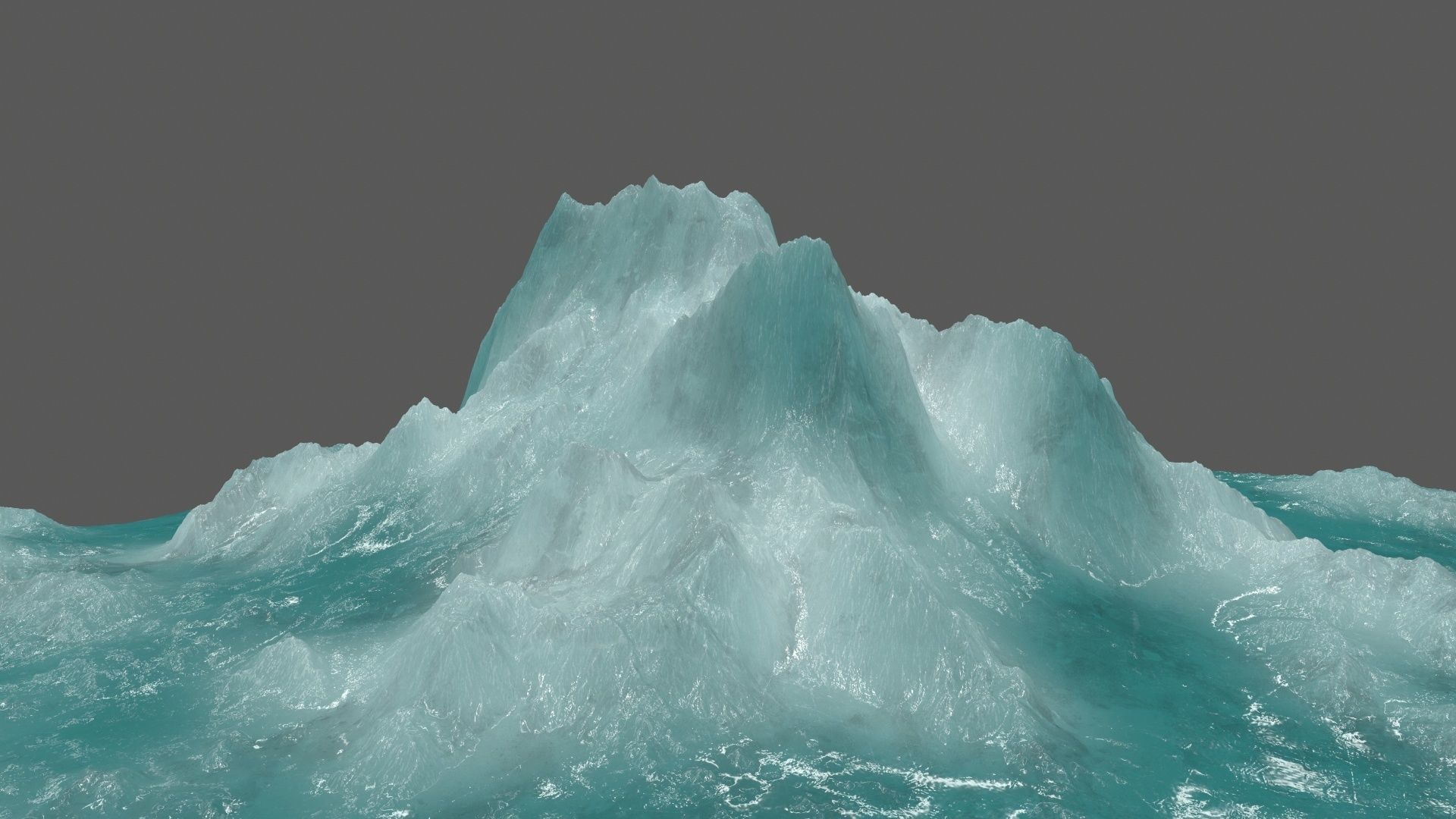ice 3 iceberg Low-poly 3D model_2