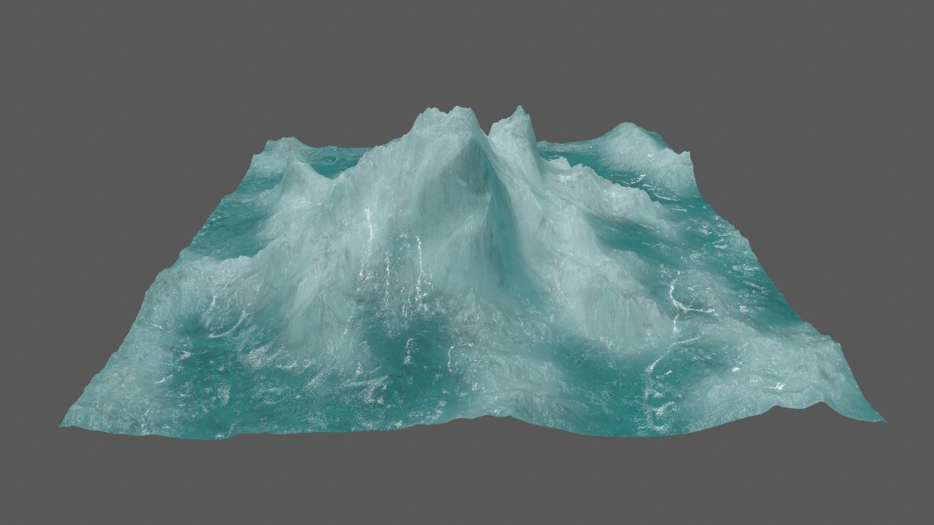ice 3 iceberg Low-poly 3D model_4