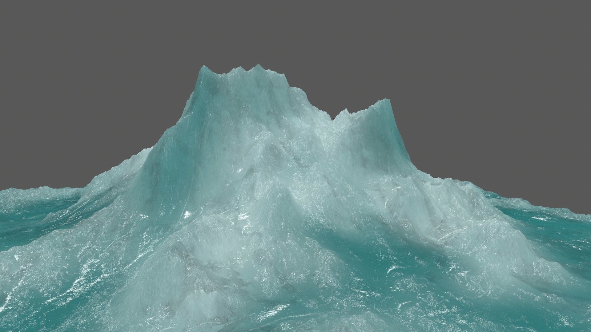 ice 3 iceberg Low-poly 3D model_6