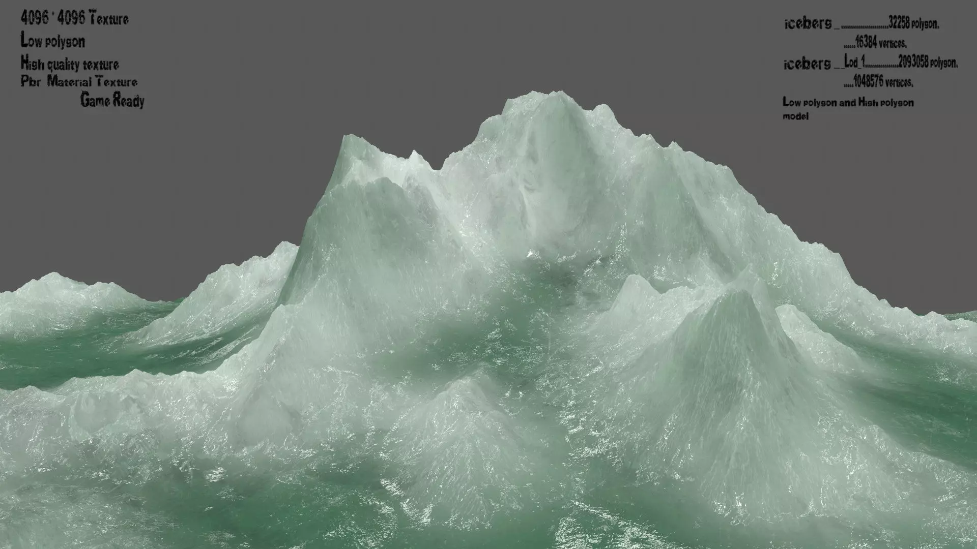 ice 4 mountain Low-poly 3D model_0