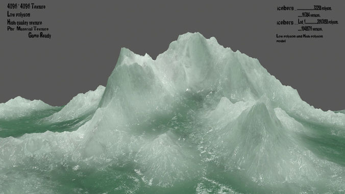 ice 4 mountain Low-poly 3D model