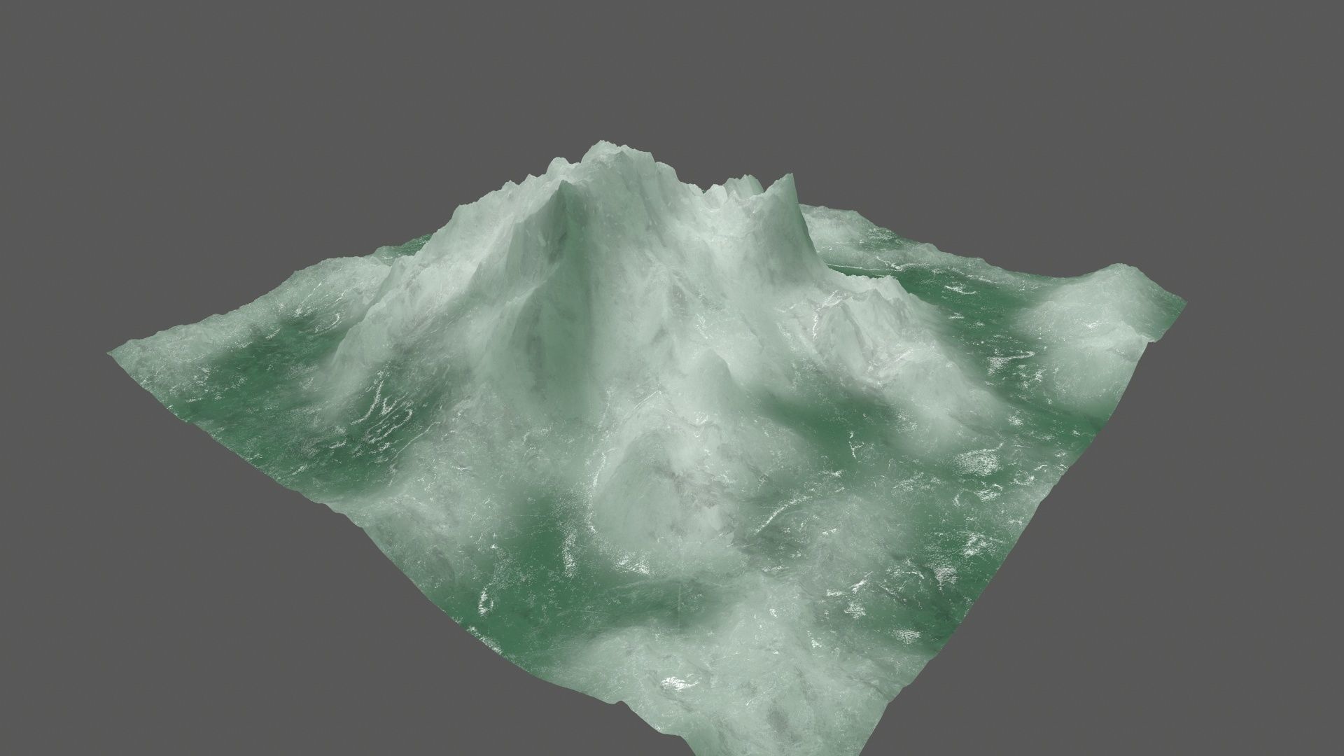 ice 4 mountain Low-poly 3D model_4