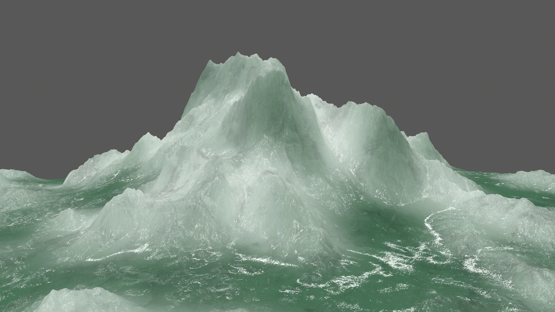 ice 4 mountain Low-poly 3D model_2