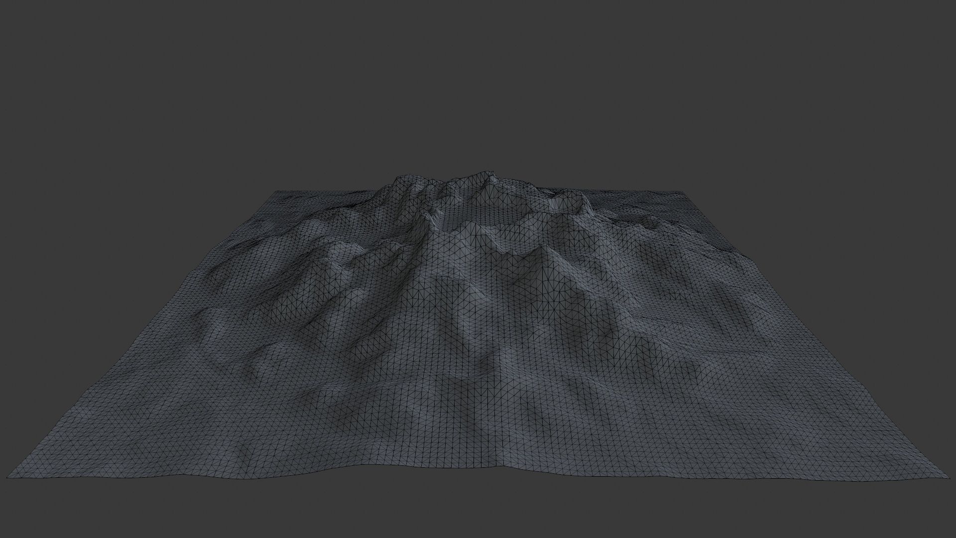 volcano with flames Low-poly 3D model_16