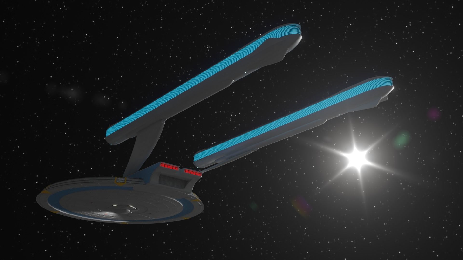 Rothwell Class Light Cruiser Free 3D model_1