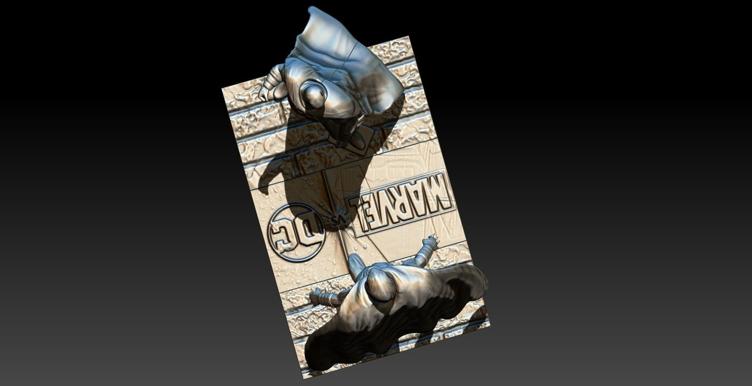 Batman VS Moon Knight comics 3d print 20cm 3D print model_7