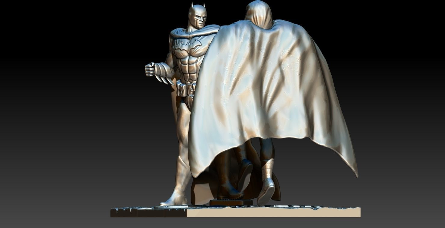 Batman VS Moon Knight comics 3d print 20cm 3D print model_2