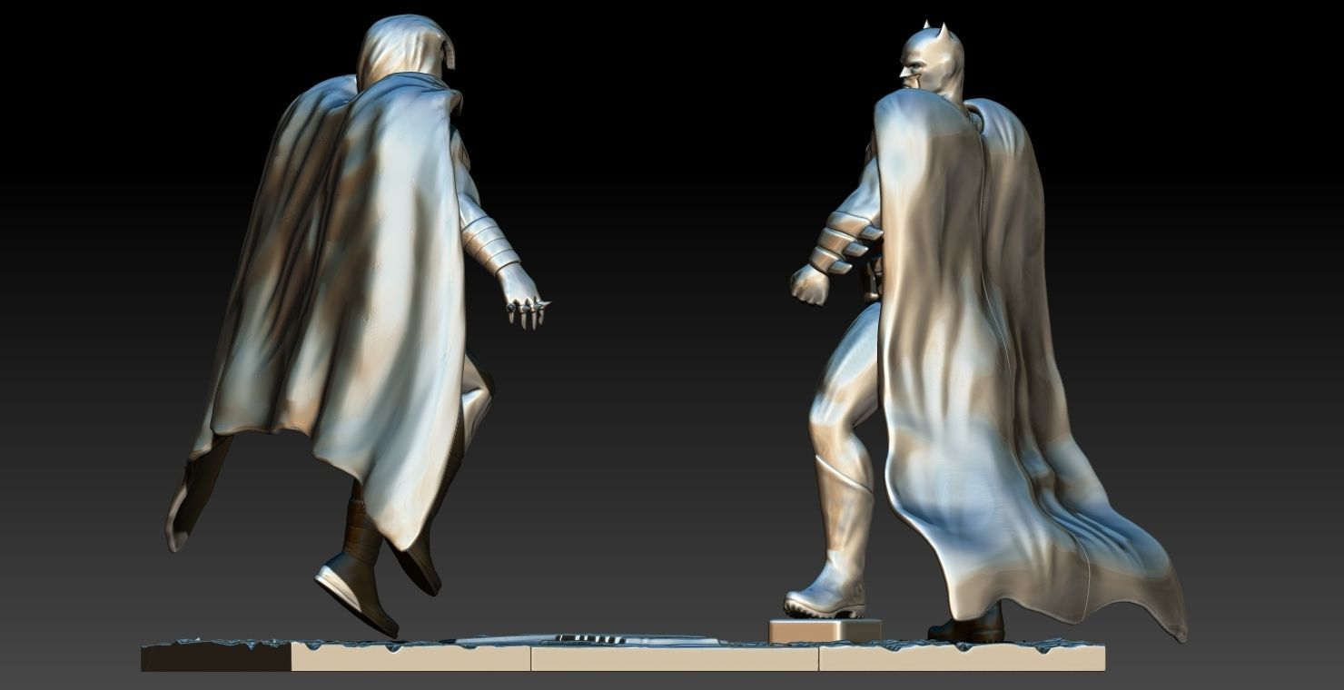 Batman VS Moon Knight comics 3d print 20cm 3D print model_3