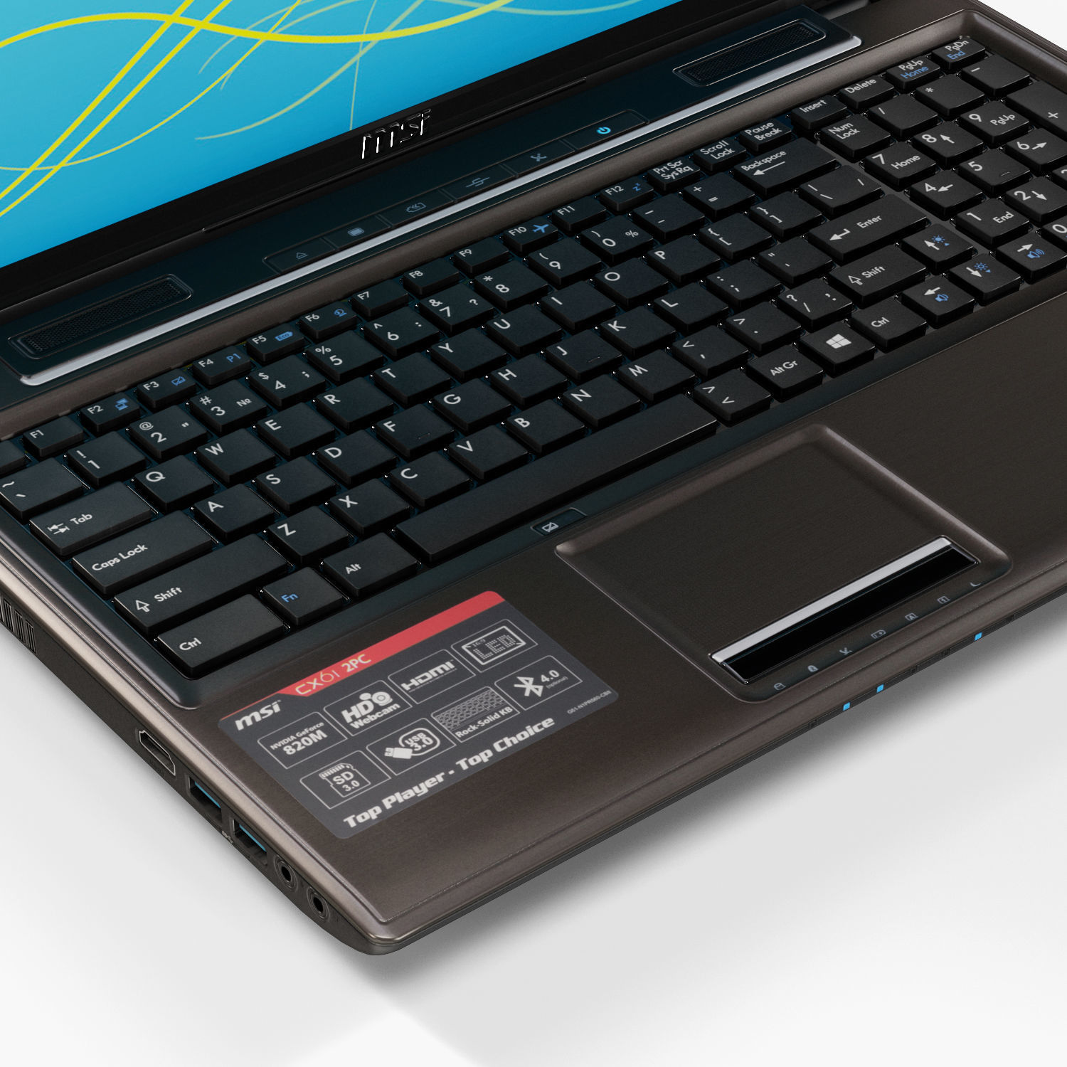 MSI CX61 2PC laptop Low-poly 3D model_6