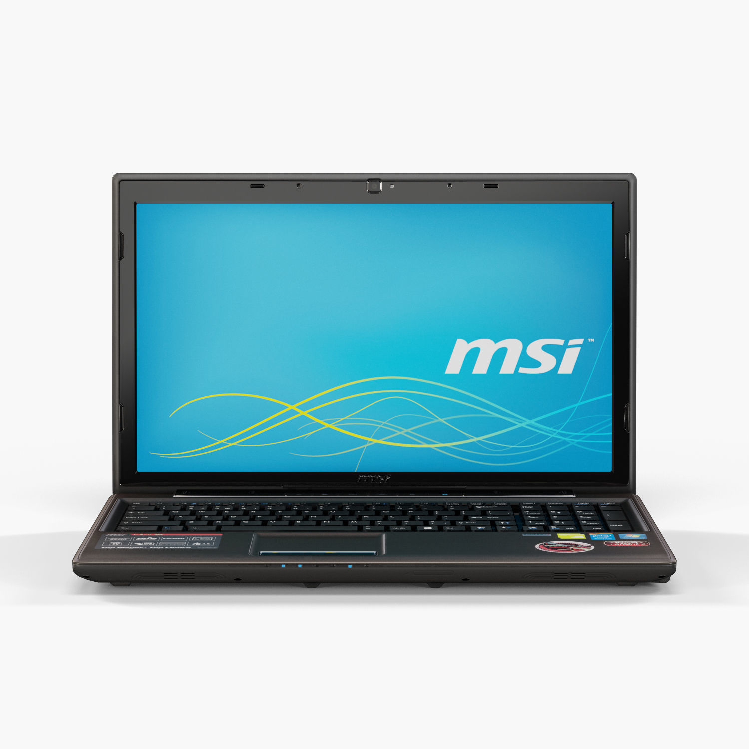 MSI CX61 2PC laptop Low-poly 3D model_3