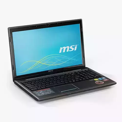MSI CX61 2PC laptop Low-poly 3D model