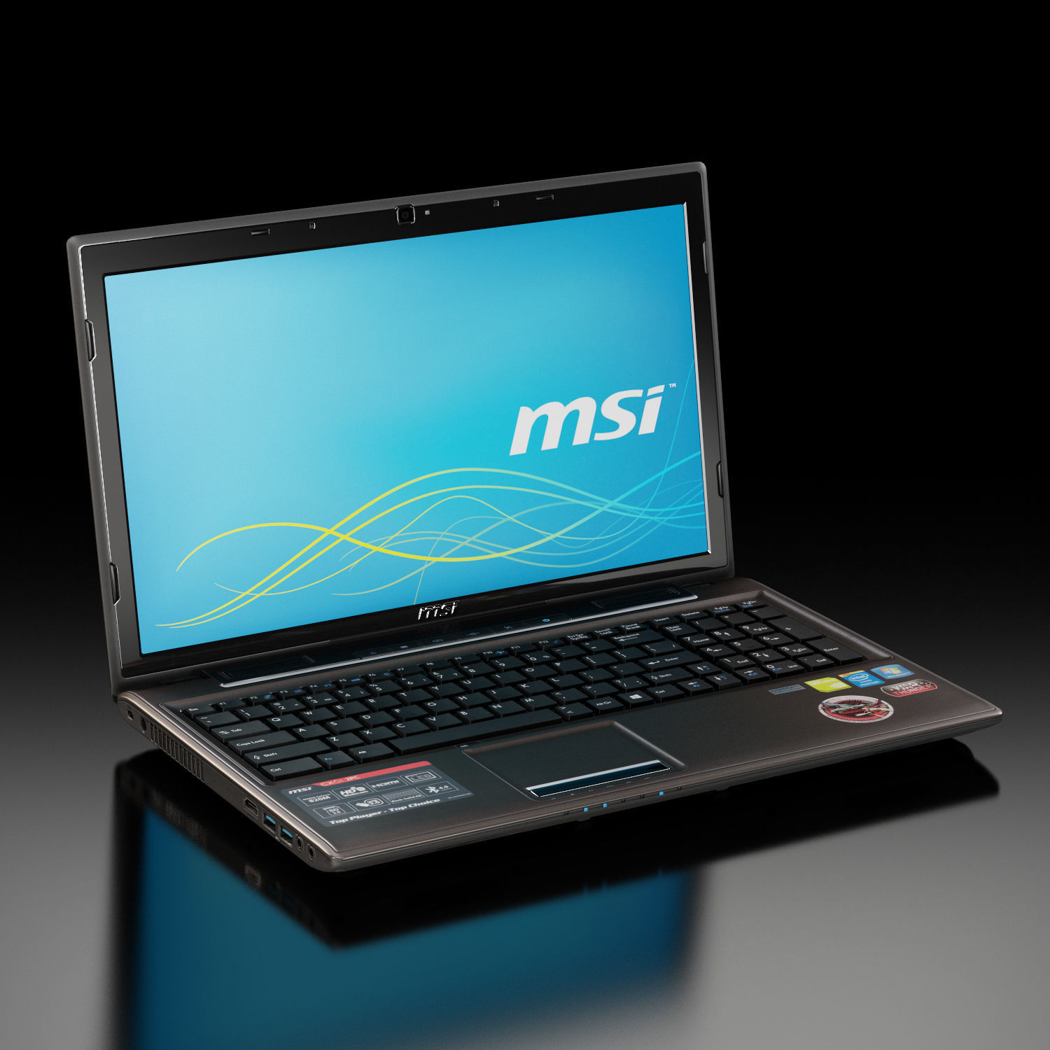 MSI CX61 2PC laptop Low-poly 3D model_2