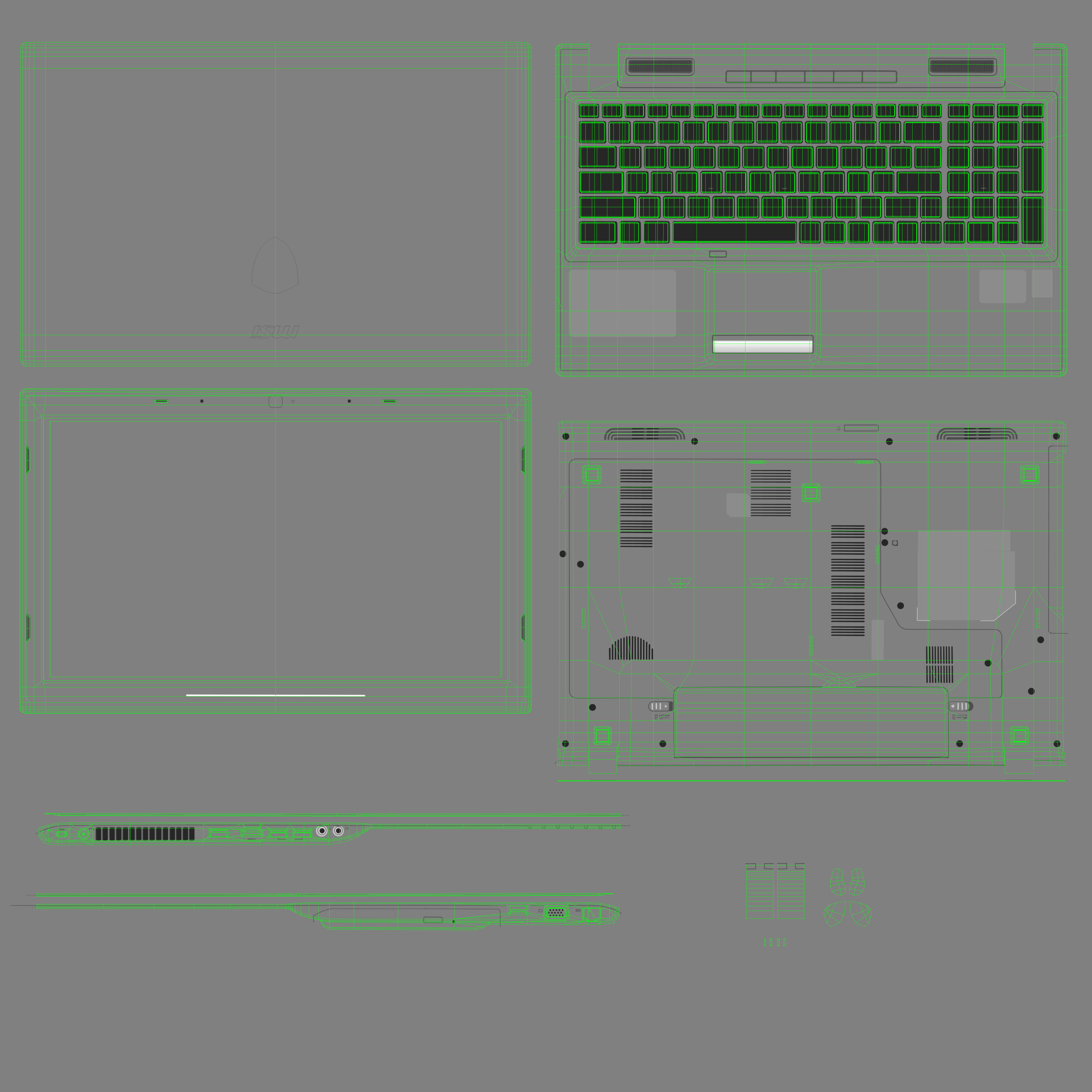 MSI GE60 2PL Apache gaming laptop Low-poly 3D model_16