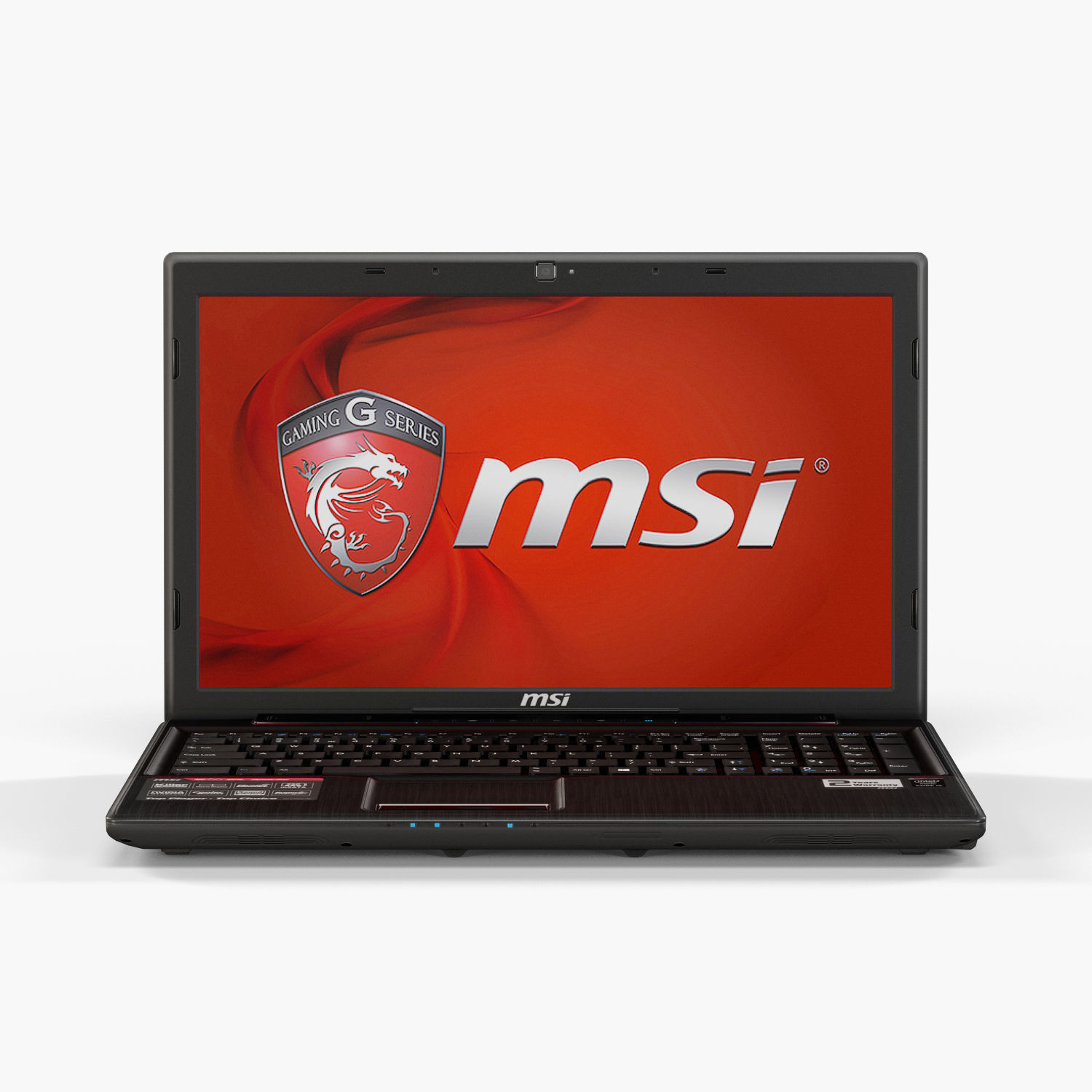 MSI GE60 2PL Apache gaming laptop Low-poly 3D model_3
