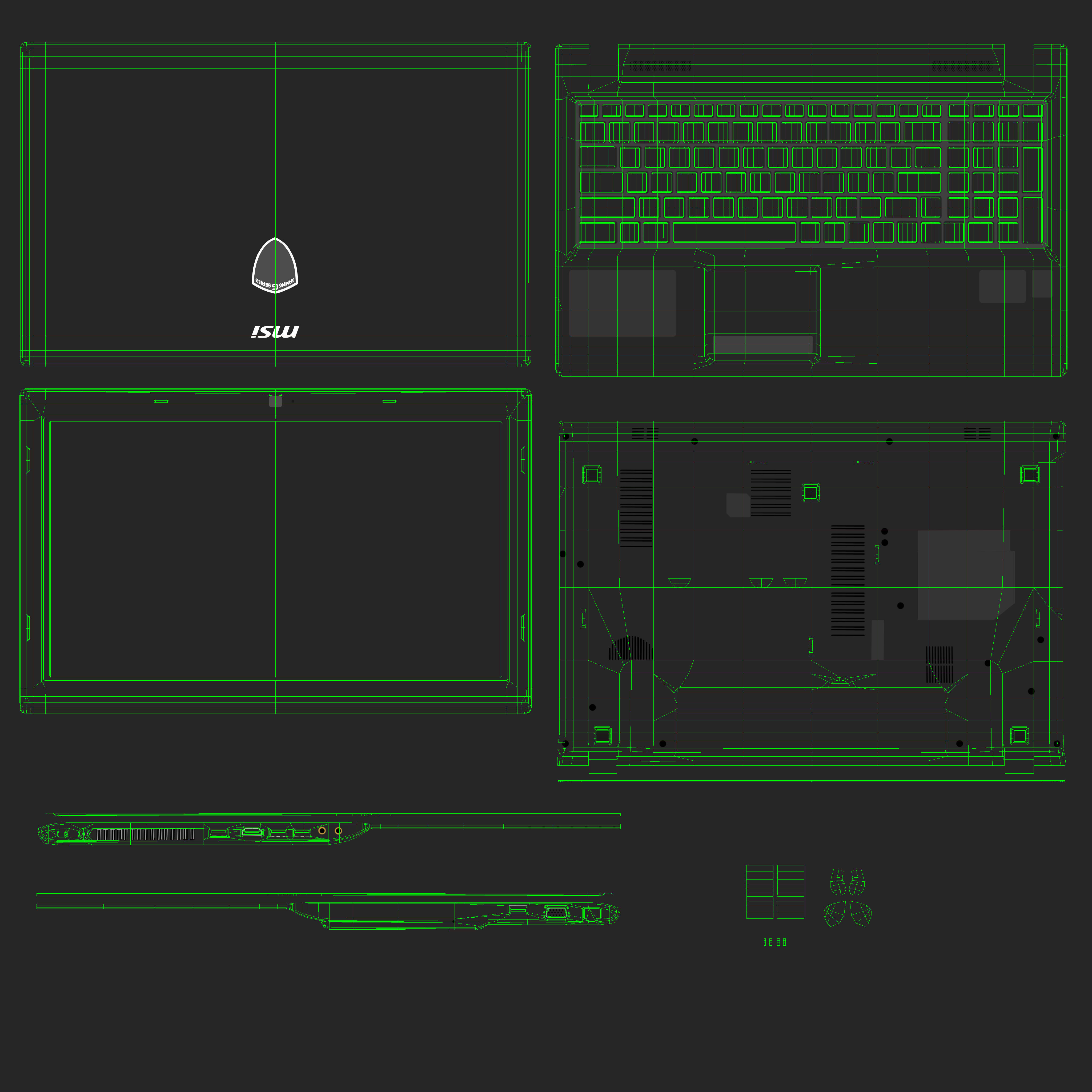 MSI GE60 2PL Apache gaming laptop Low-poly 3D model_18