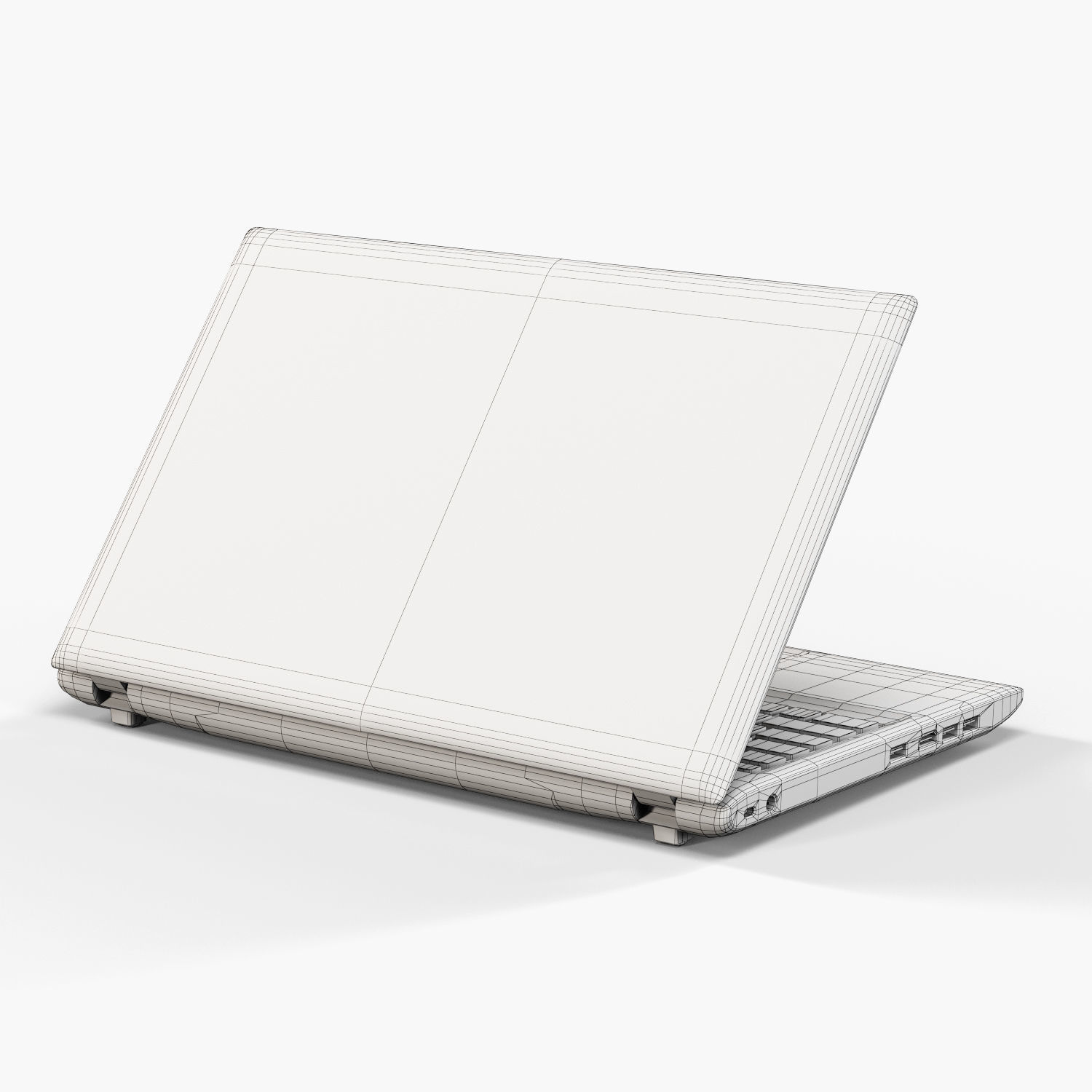 MSI GE60 2PL Apache gaming laptop Low-poly 3D model_15