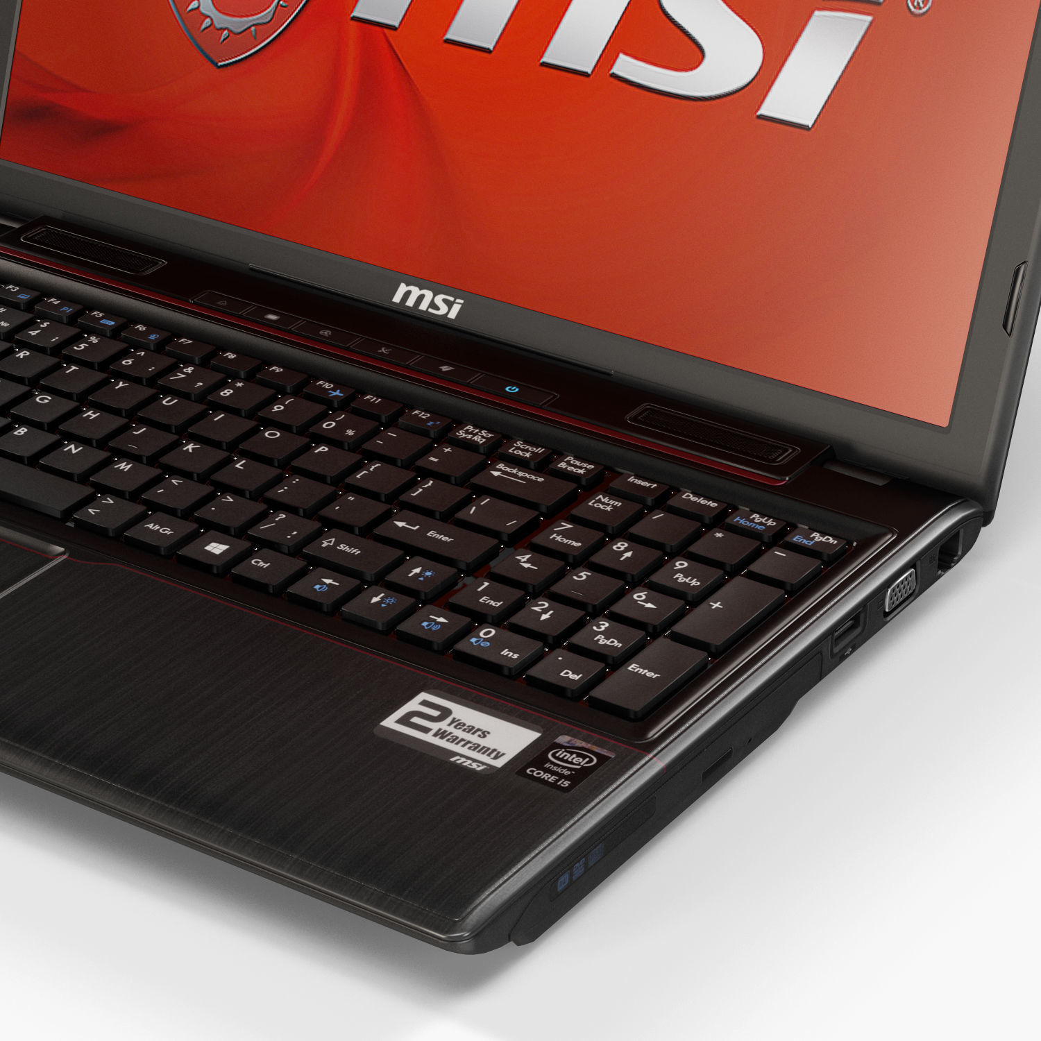 MSI GE60 2PL Apache gaming laptop Low-poly 3D model_5