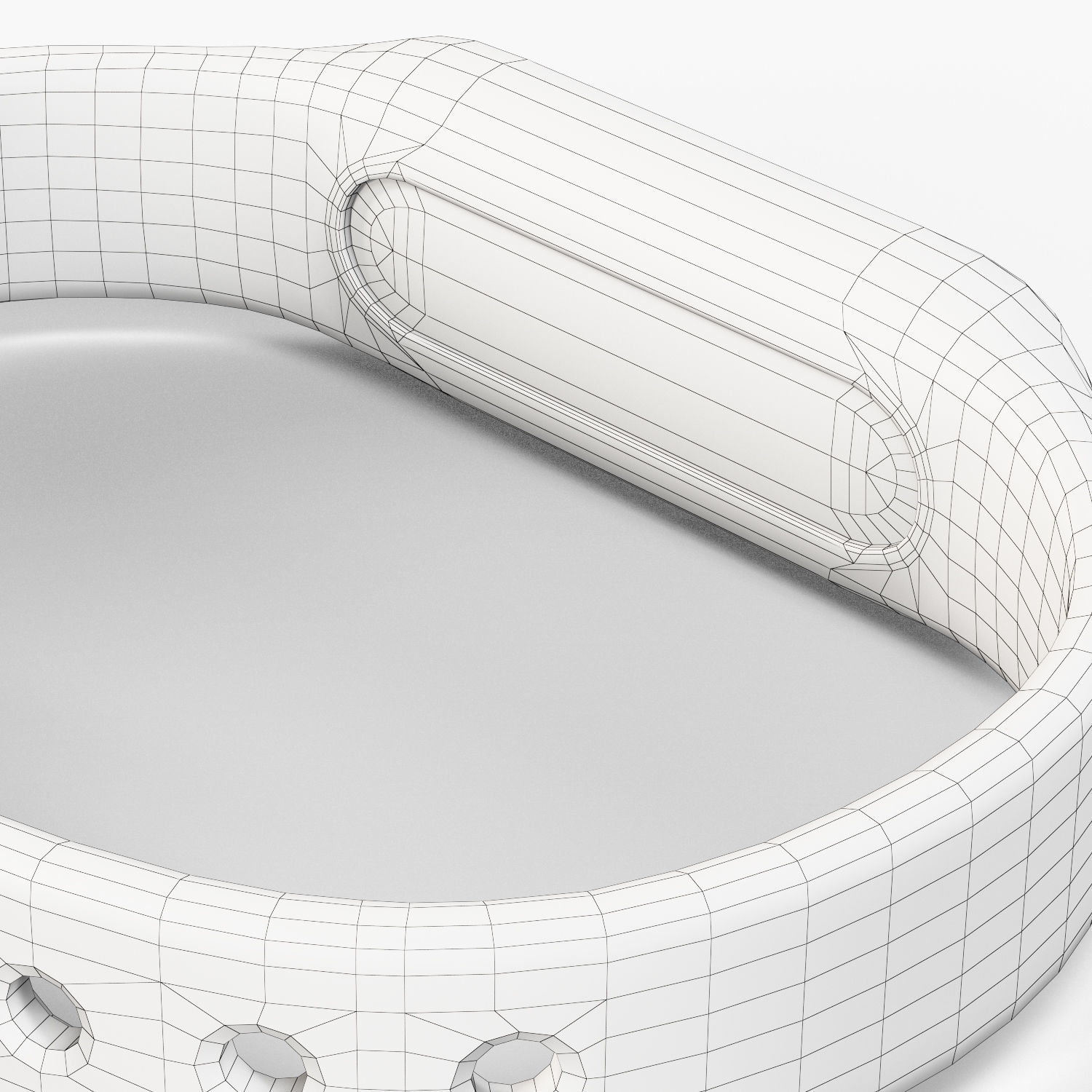 Xiaomi Mi Band Pulse 1S fitness activity tracker Low-poly 3D model_12