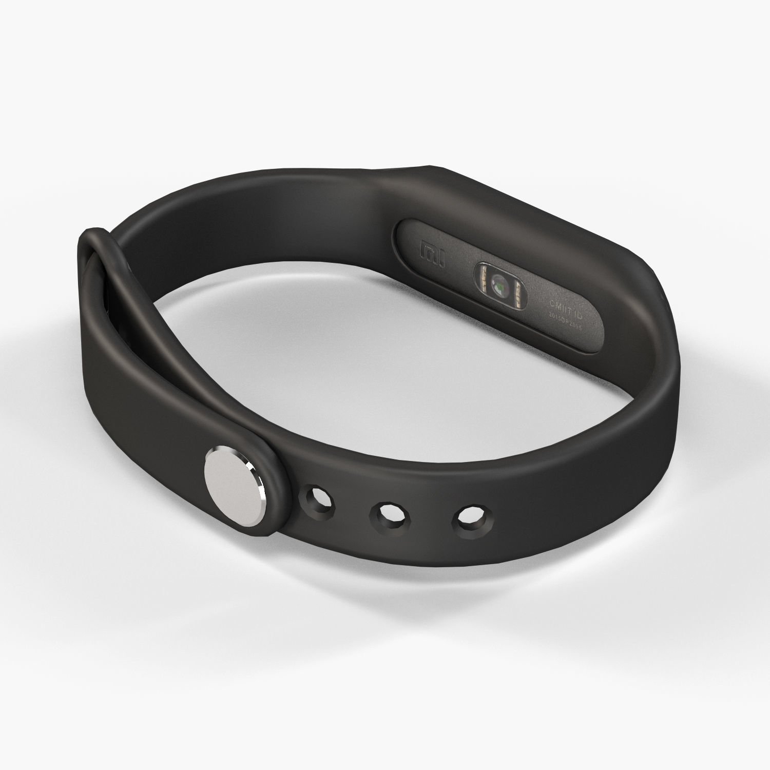 Xiaomi Mi Band Pulse 1S fitness activity tracker Low-poly 3D model_3