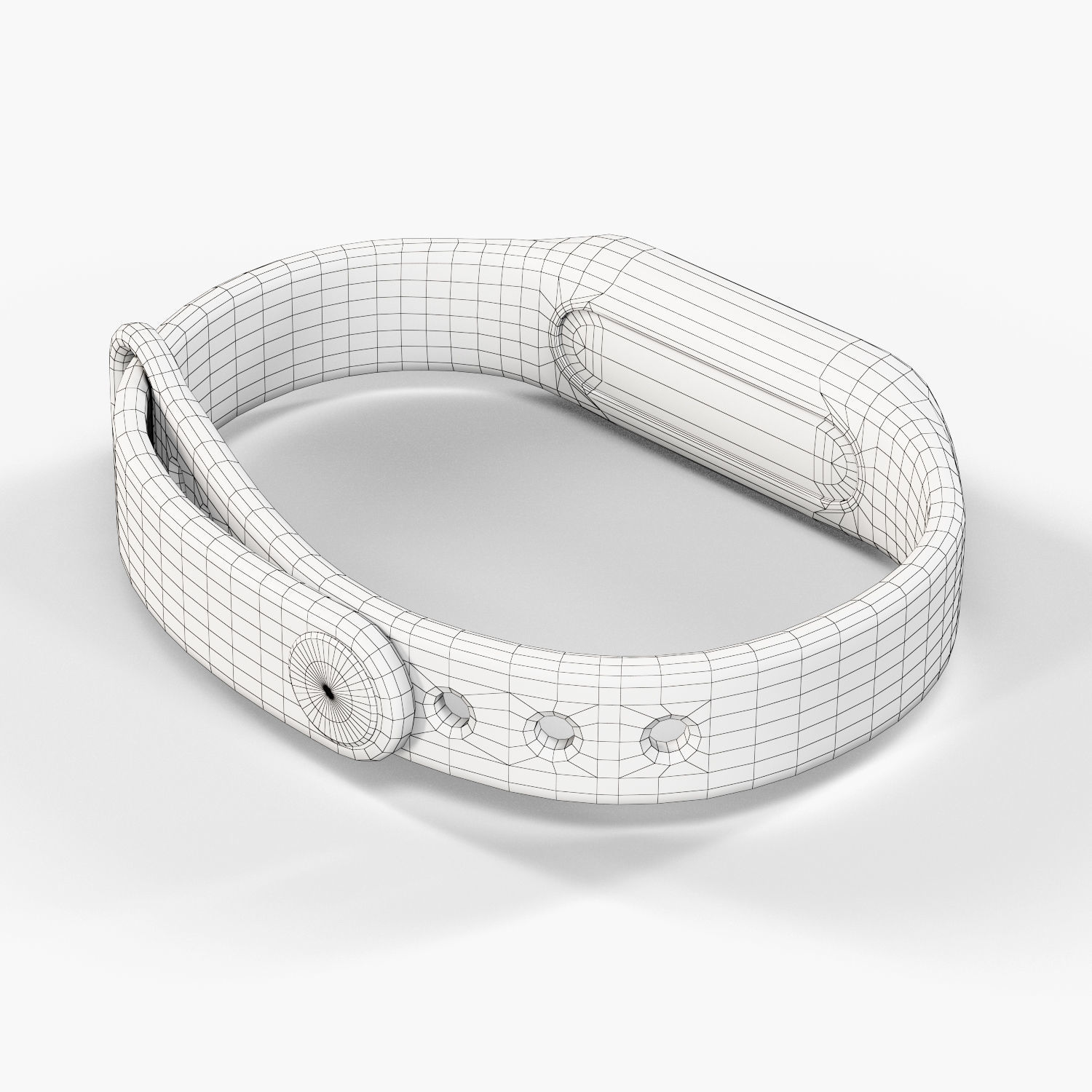 Xiaomi Mi Band Pulse 1S fitness activity tracker Low-poly 3D model_11