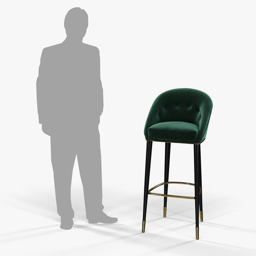 Brabbu Malay bar chair 3D model 7