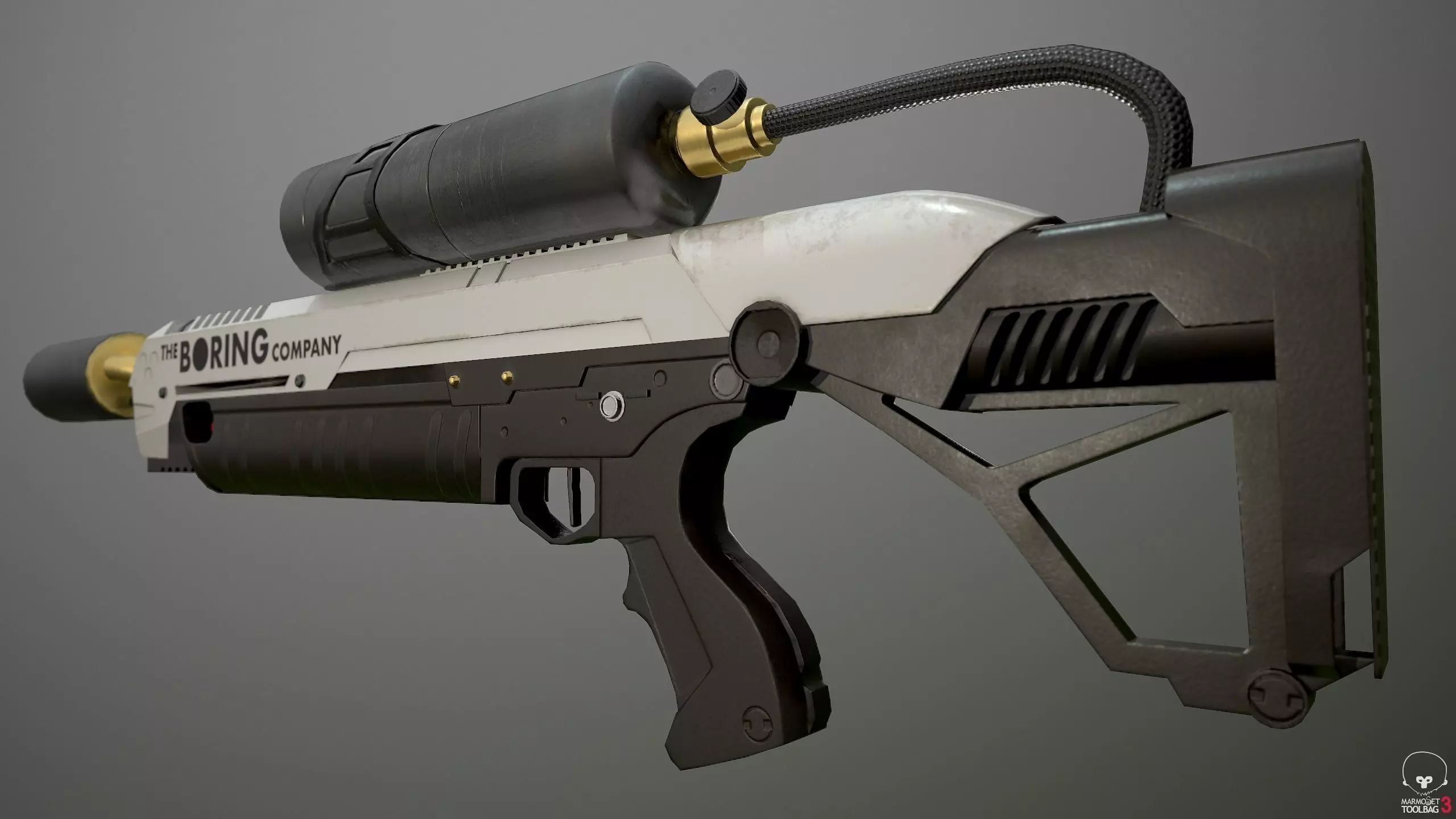 Flame Thrower  Low-poly 3D model_0