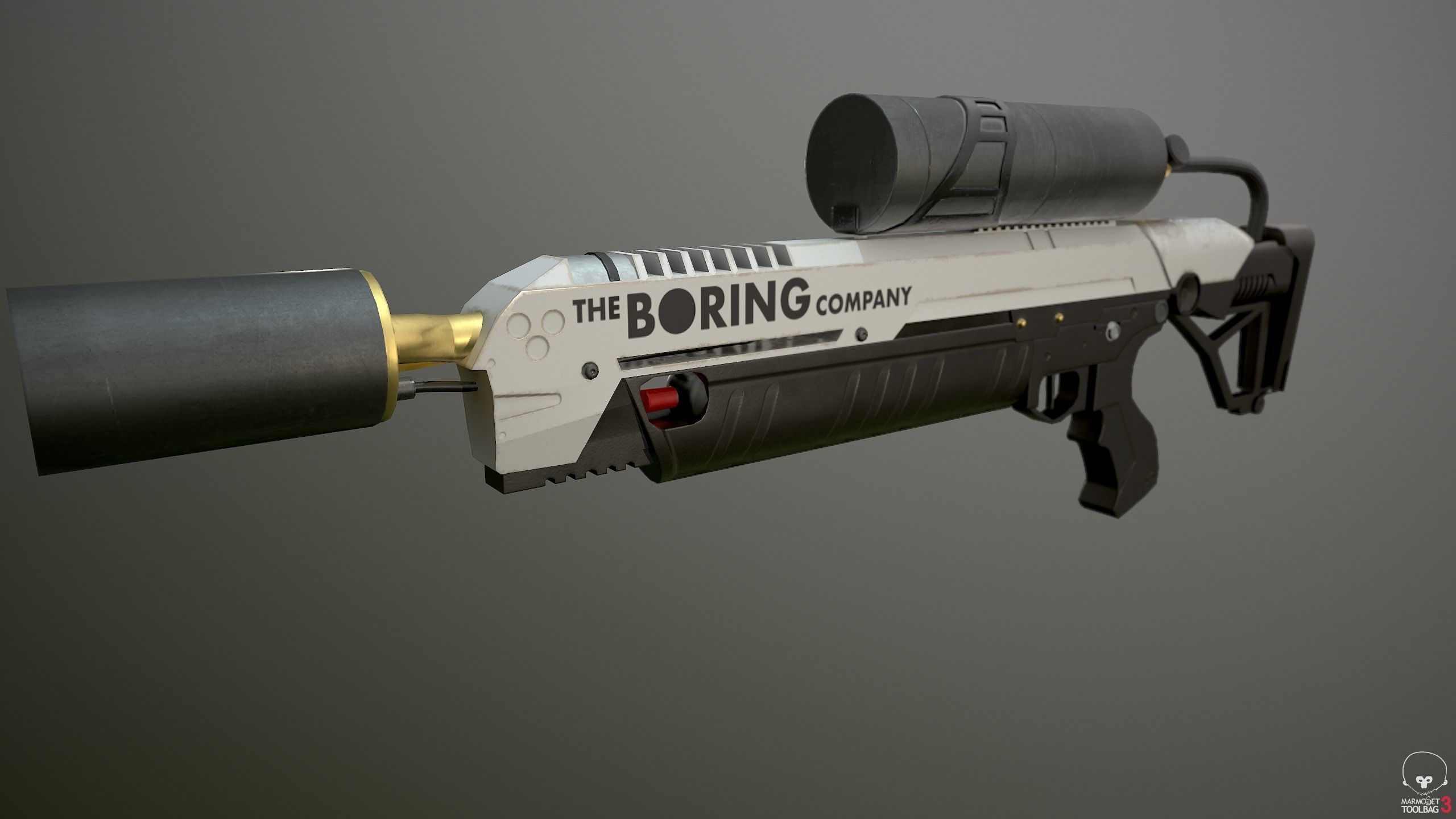 Flame Thrower  Low-poly 3D model_3