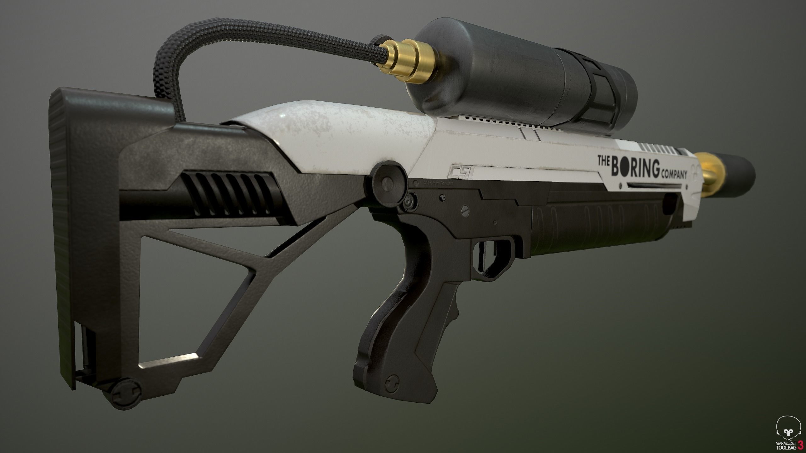 Flame Thrower  Low-poly 3D model_2