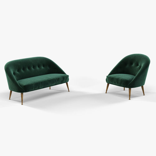 Brabbu Malay armchair sofa and bar chair 3D model 5