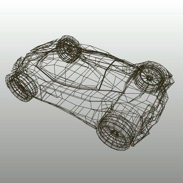 Lowpoly EfuturON futuristic concept car Low-poly 3D model_13