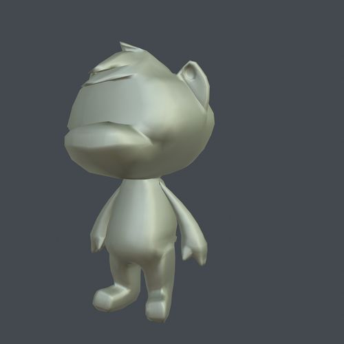 Panda Character 3D model Free low-poly 3D model