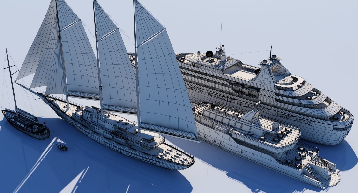 Yacht Collection yachts 3D model_6