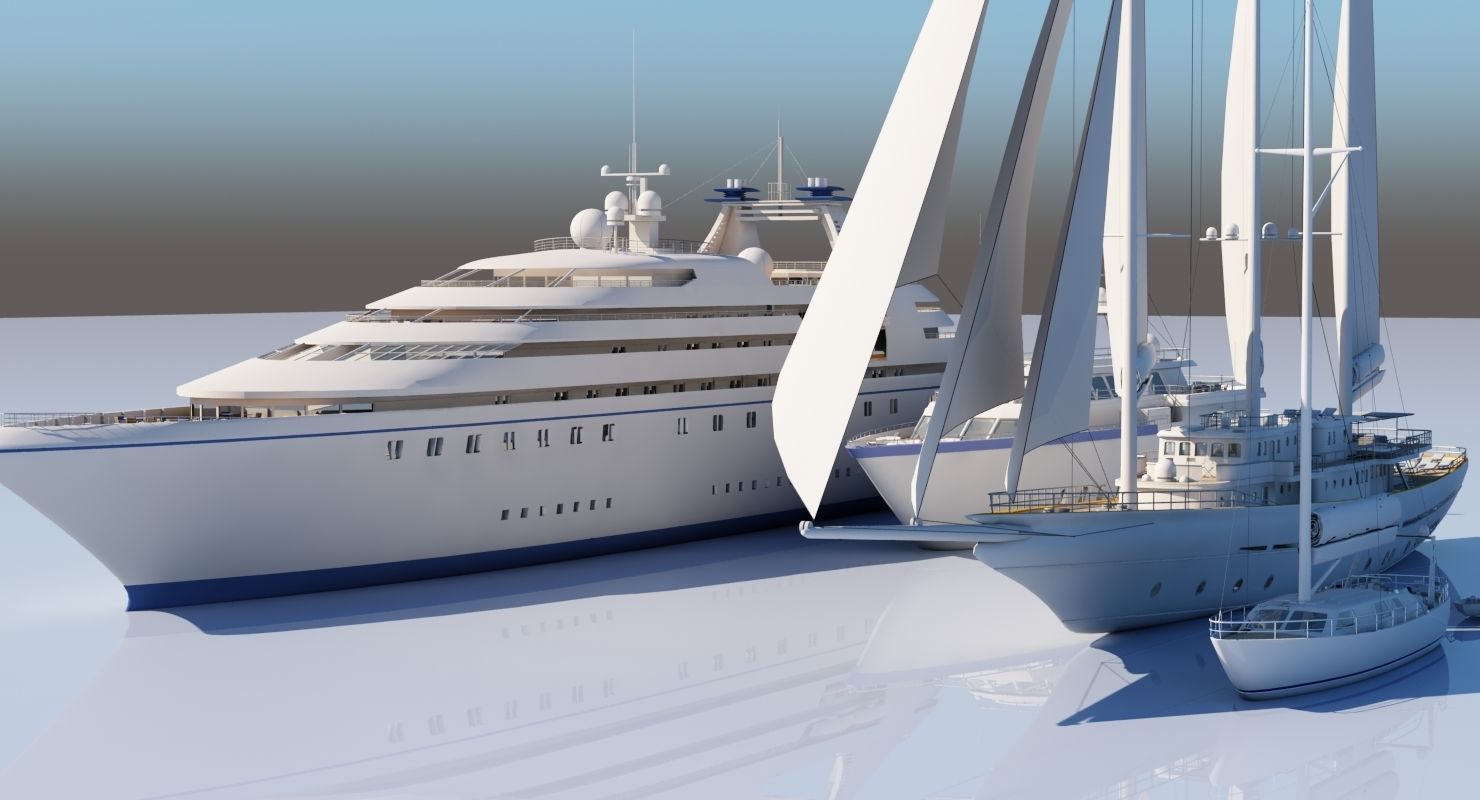 Yacht Collection yachts 3D model_3