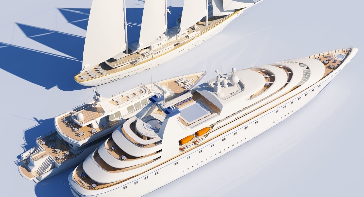 Yacht Collection yachts 3D model_5