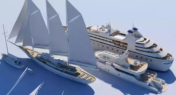 Yacht Collection yachts 3D model