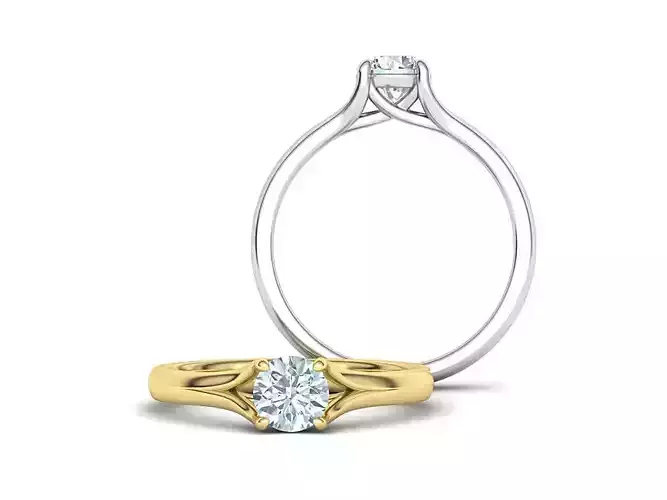 ENGAGEMENT REVERIE RING Round Gem Cut 5 SIZES N0272  printable