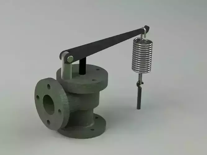 Spring Loaded Relief Valve Free 3D model