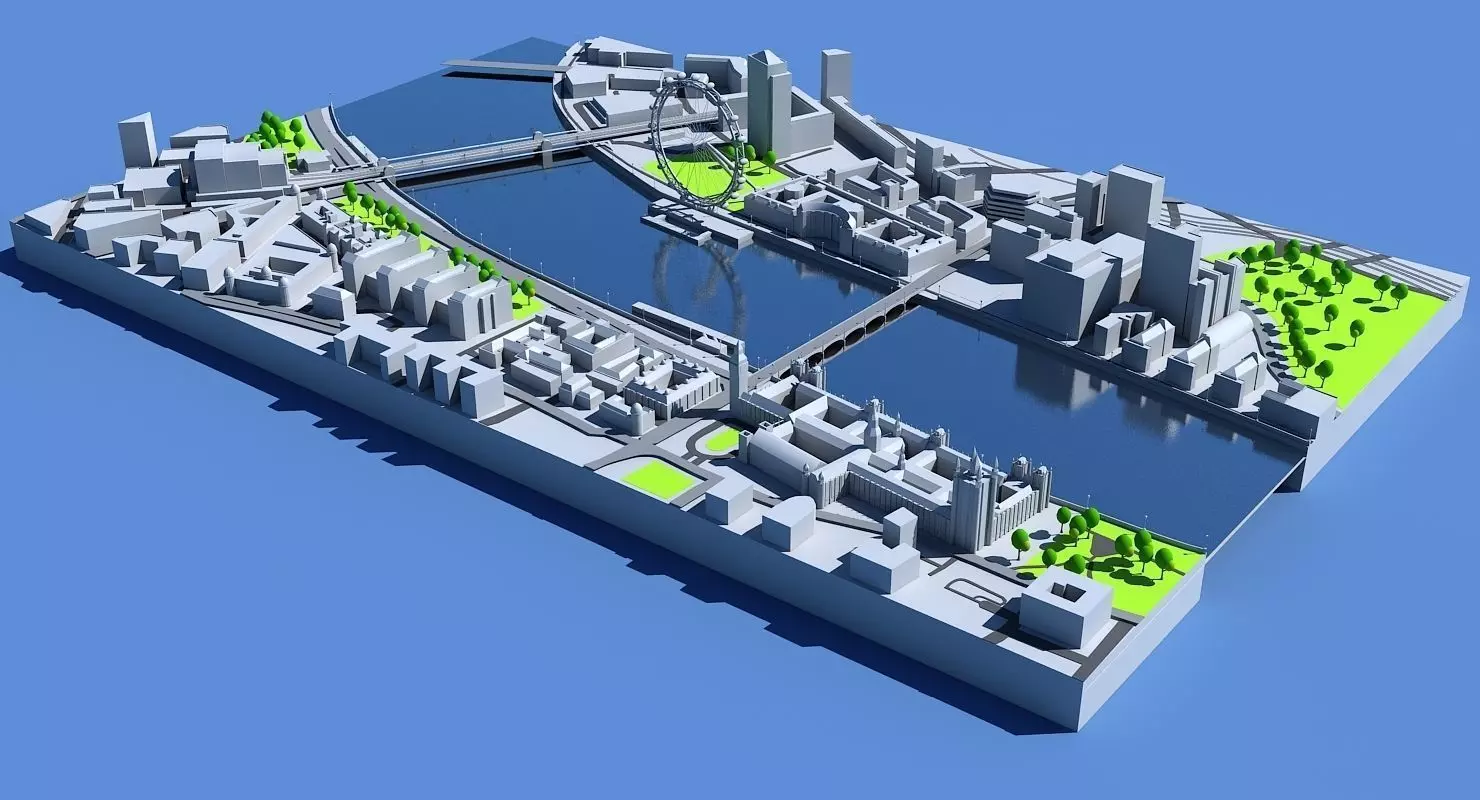 London 3D Map 3D model_0