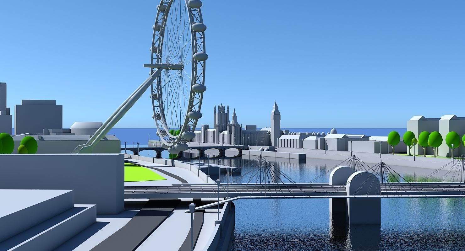 London 3D Map 3D model_5
