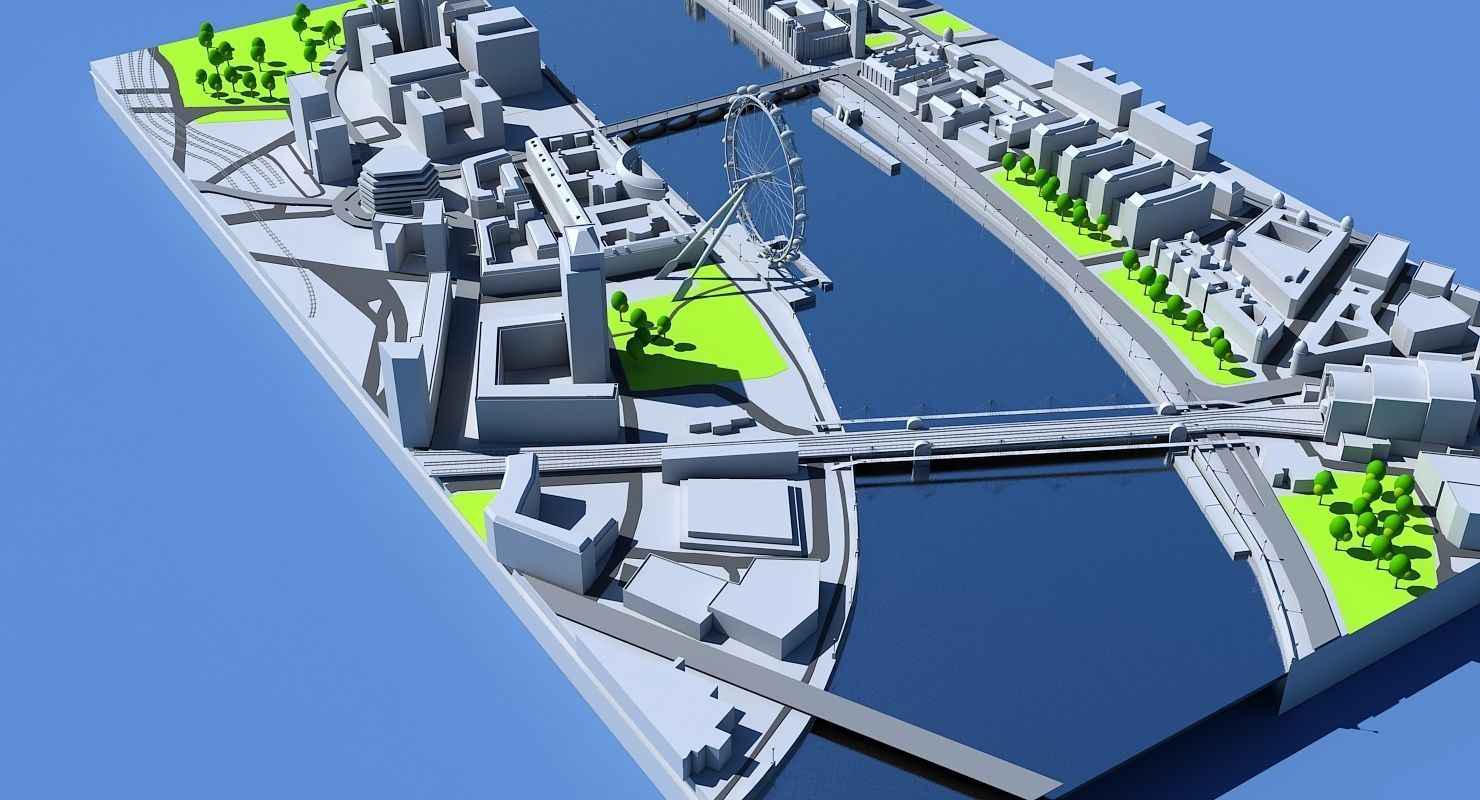 London 3D Map 3D model_2
