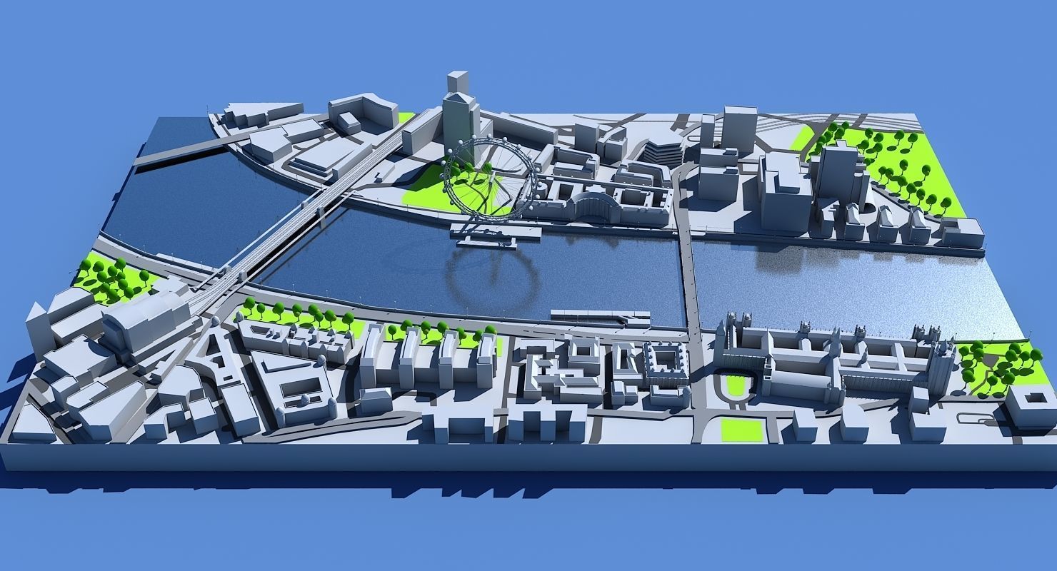 London 3D Map 3D model_3