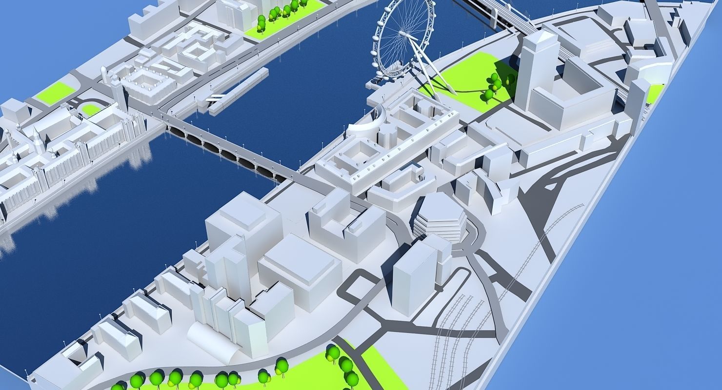 London 3D Map 3D model_4