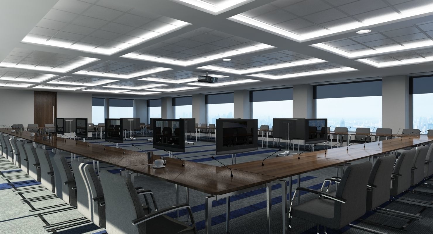 Large Conference Room 3D model_3