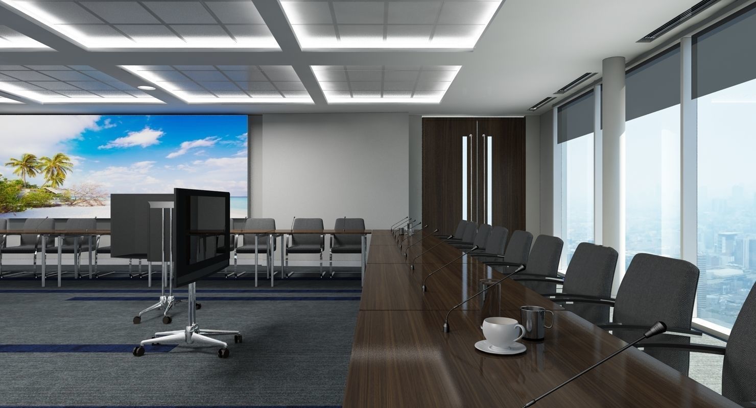 Large Conference Room 3D model_4
