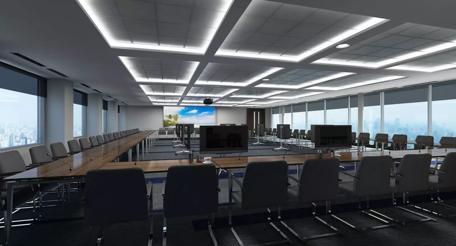 Large Conference Room 3D model_0
