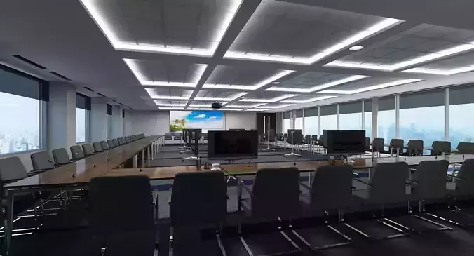 Large Conference Room 3D model